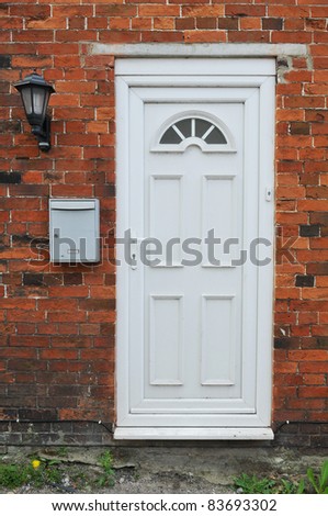 Front Door of an English Red Brick London Town House