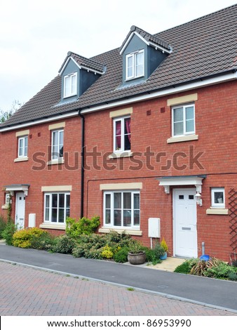 Terraced Houses on a Typical English Residential Estate