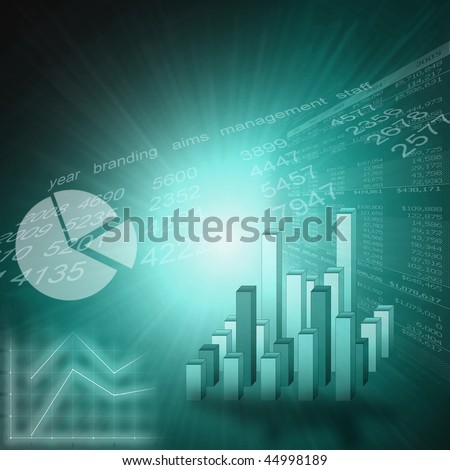 Business graph or marketing stats picture - turquoise