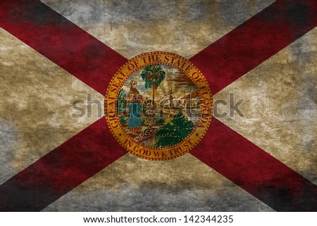 Grunge flag of Florida.