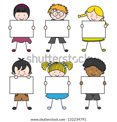 Cute cartoon kids frame Cute cartoon kids frame