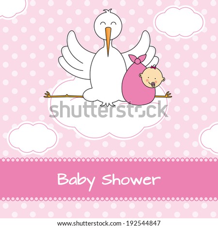 Baby girl arrival announcement card Baby girl arrival announcement card