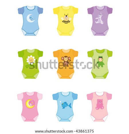 Baby  Smocked Clothing on Baby Clothes For Boy And Girl  Vector   43861375   Shutterstock