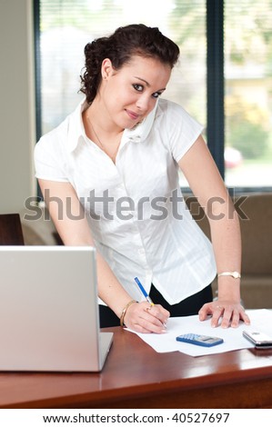 image of secretary / personal assistant taking notes