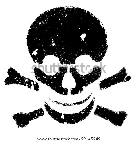 Skull With Bones. Warning Sign Stock Photo 59145949 : Shutterstock