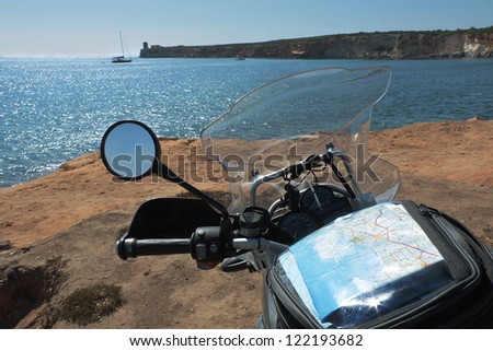 Motorbike travel and adventure on the shore of Sardinia