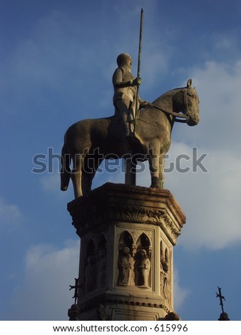 Renaissance horse sculpture in Verona, Italy.