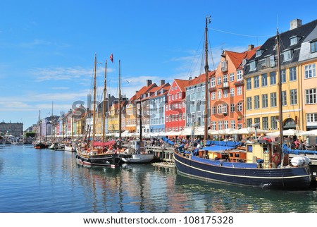 One of the most beautiful and romantic places in  Copenhagen - Nyhavn Harbor