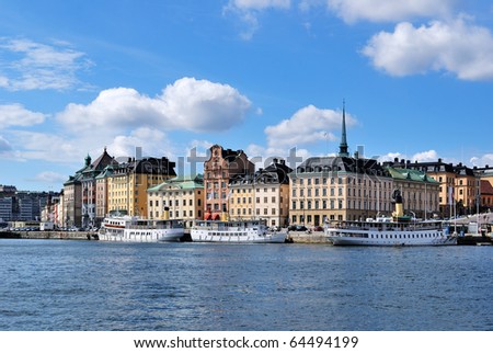 Stockholm, Sweden. Old Town in a sunny day
