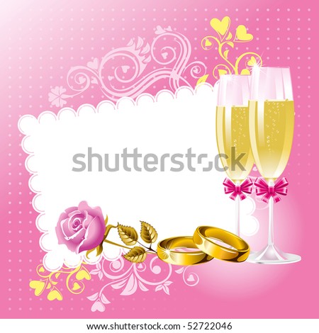 stock vector Wedding background in pink tone vector