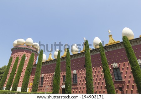 FIGUERES, SPAIN - JUNE 14: Dali Museum in Figueres, Spain on June 14, 2012. Museum was opened on September 28, 1974 and houses largest collection of works by Salvador Dali.