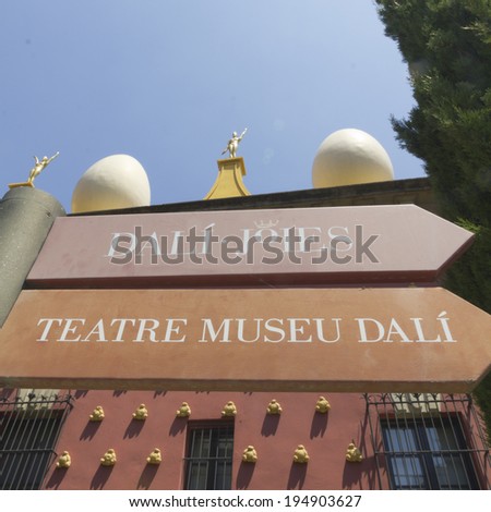 FIGUERES, SPAIN - JUNE 14: Dali Museum in Figueres, Spain on June 14, 2012. Museum was opened on September 28, 1974 and houses largest collection of works by Salvador Dali.