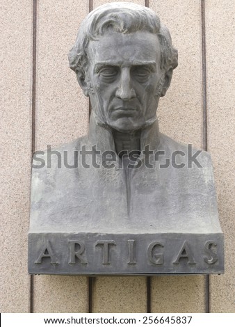 Statue of General Artigas, hero of the independence of the Republic of Uruguay and Argentina