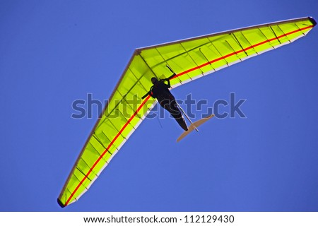 Hang gliding in Crimea taken in summer, Ukraine