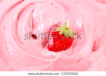 Strawberry icecream background