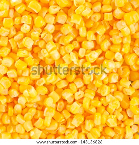 Closeup Of Tinned Whole Kernel Corn, It Could Be Used As Background