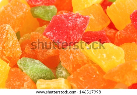 Fruit candy multi-colored all sorts