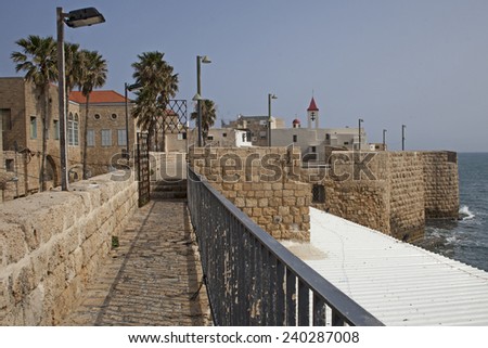 Sea Wall and Port of Acre, Israel