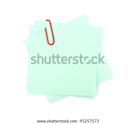 sticker note with clip