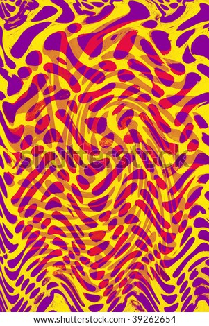 Swirled retro abstract pattern with fingerprint shape