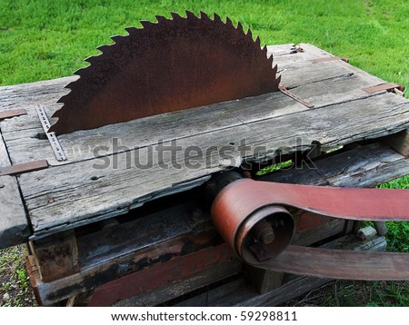 old machine circular saw - buzz saw