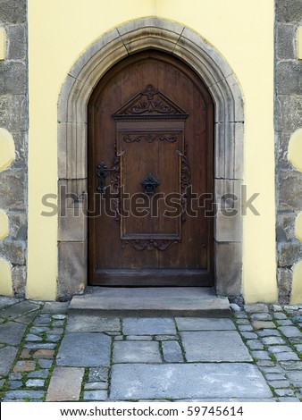 old wooden Church Door