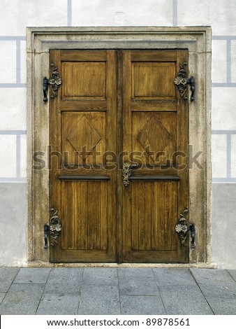 very old wood door