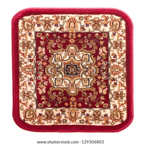 traditional Persian rug isolated on a white background
