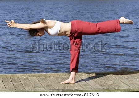 One foot yoga pose