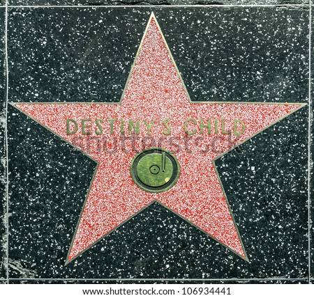 HOLLYWOOD - JUNE 26:  Destiny Child\'s star on Hollywood Walk of Fame on June 26, 2012 in Hollywood, California. This star is located on Hollywood Blvd. and is one of 2400 celebrity stars.