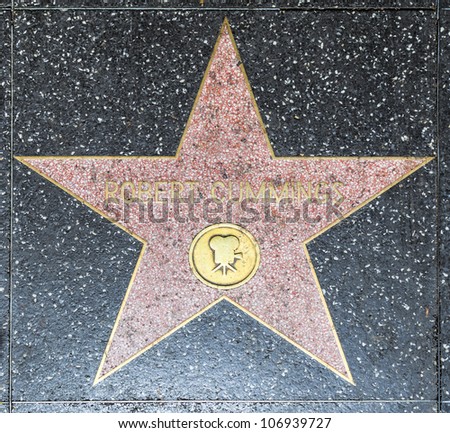 Walk Fame on Hollywood   June 26  Robert Cumming S Star On Hollywood Walk Of Fame