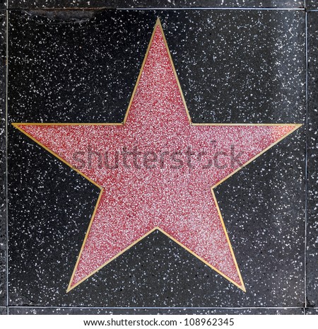 Celebrity Hollywood on Stock Photo Hollywood June Empty Star On Hollywood Walk Of Fame On