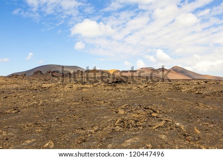 famous volcanoes of  Timanfaya National Park