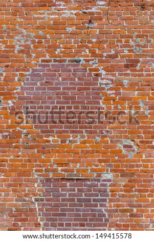 brick pattern at the wall with two kind of bricks