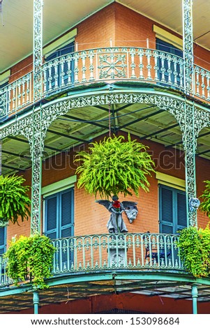 old New Orleans houses in french Quarter