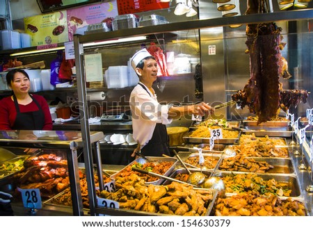 SAN FRANCISCO, USA - JULY 24: a chinese restaurant offers chinese cookings like duck noodles in Chinatown on July 24, 2008 in San Francisco, USA