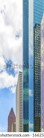 facade of skyscraper in downtown Houston