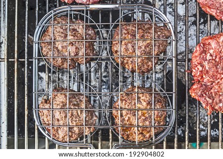 BBQ Burgers at the outdoor grill