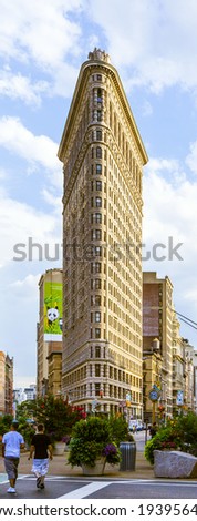 NEW YORK, USA -?? JULY 11: Facade of the Flatiron building late afternoon in sun on July 11, 2010 in New York, USA.