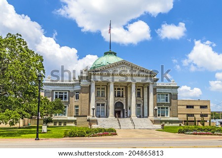 Lake Charles, USA - AUGUST 9:   famous office of calcasieu parish district attorney on August 9, 2013 in Lake Charles, USA.  Calcasieu Parish is a parish located in the U.S. state of Louisiana.