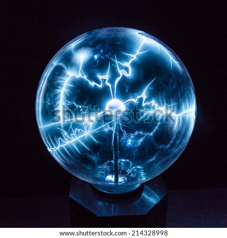 Electricity in a plasma ball as high voltage lightning