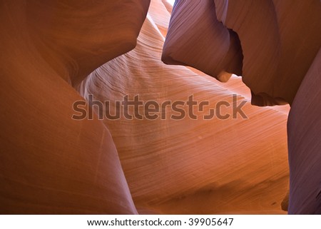 Antelopes Canyon near page, the world famous slot canyon in the  \