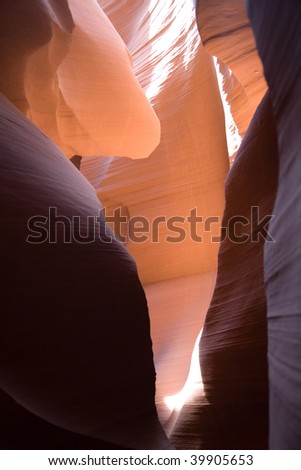 Antelopes Canyon near page, the world famous slot canyon in the  
