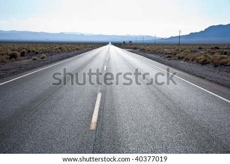 driving on state Route 190 to Death Valley