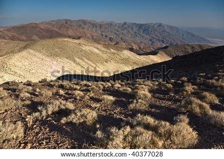 wonderful scenic point Dantes view in the mountains of Death valley, east side