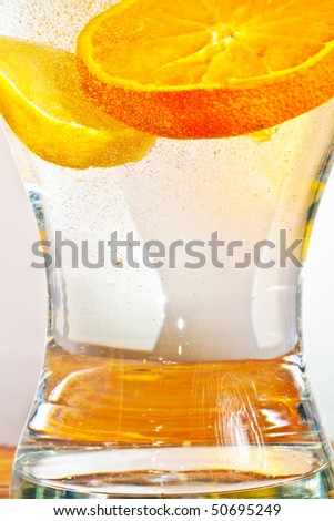 sliced orange fruits in detail