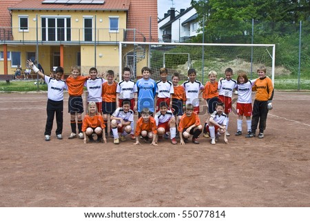 NIEDERJOSBACH, GERMANY - MAY 08: Football game Children E-Class Niederjosbach - BSC Schwalbach , May 08, 2008 in Niederjosbach, Germany