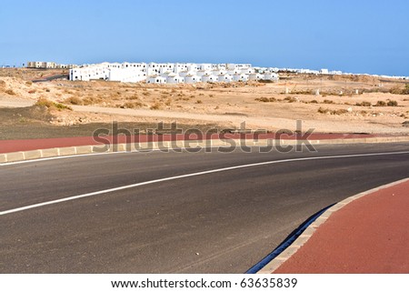 new roads for the development area in Lanzarote