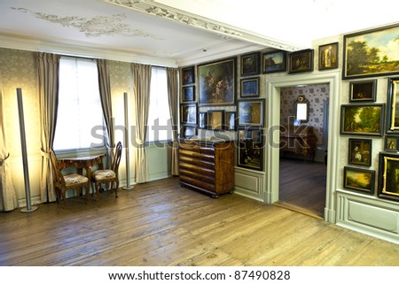 FRANKFURT, GERMANY OCTOBER 22: visit the living room in the Goethe museum on October 22,2011 in Frankfurt, germany. In this house  Johann Wolfgang Goethe was born on the 28th of August 1749 at midday.