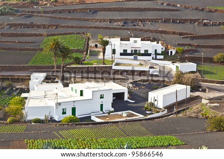 farmhouse in rural hilly area in Lanzarote